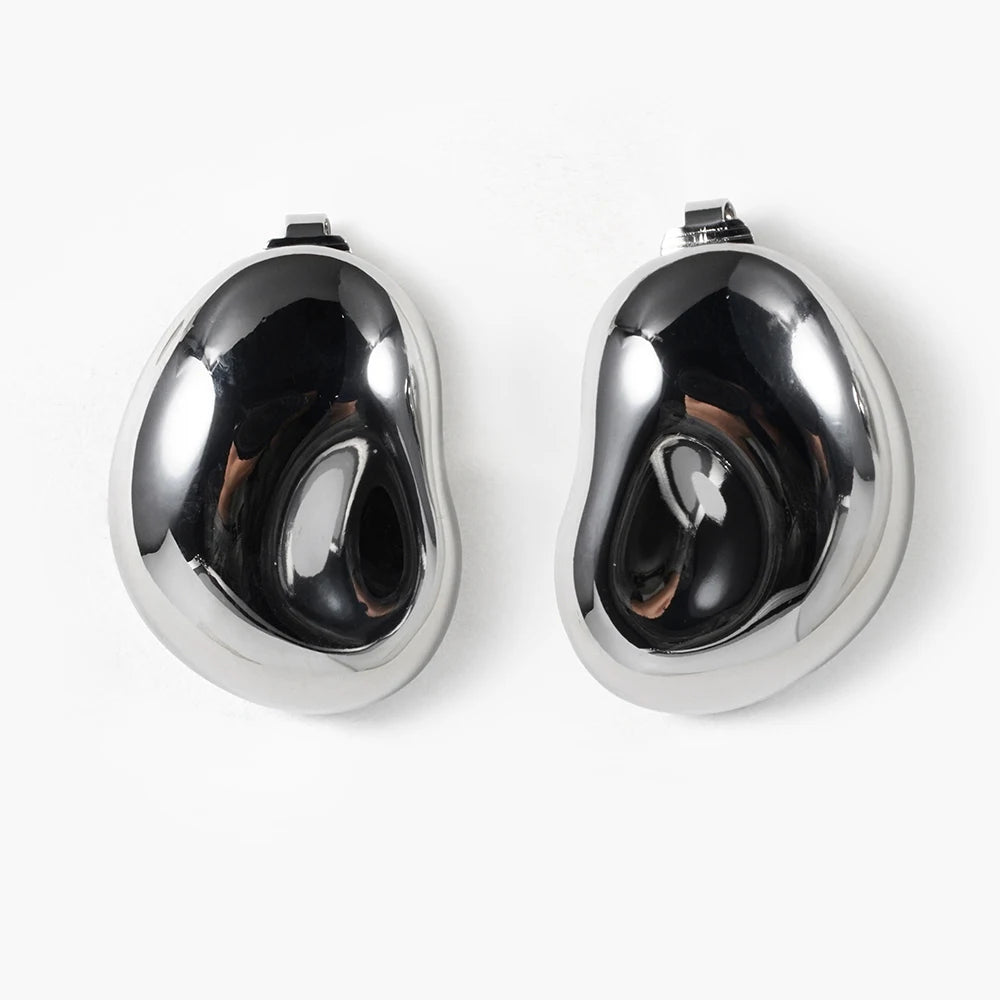 New Arrival Fashion Jewelry Irregular Geometric Earrings Gold/Silver Gloss Gold Chunky Earrings