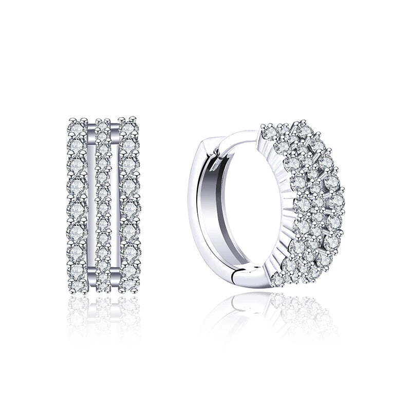 Fast Shipping Fine Jewelry 925 Silver Plain Chunky Punk Drop Hoop Earrings Jewelry Gold Plated Hoop Earrings for Women