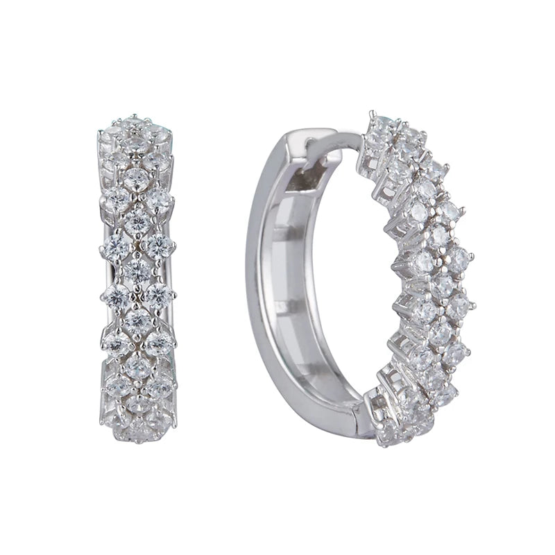 Fast Shipping Fine Jewelry 925 Silver Plain Chunky Punk Drop Hoop Earrings Jewelry Gold Plated Hoop Earrings for Women