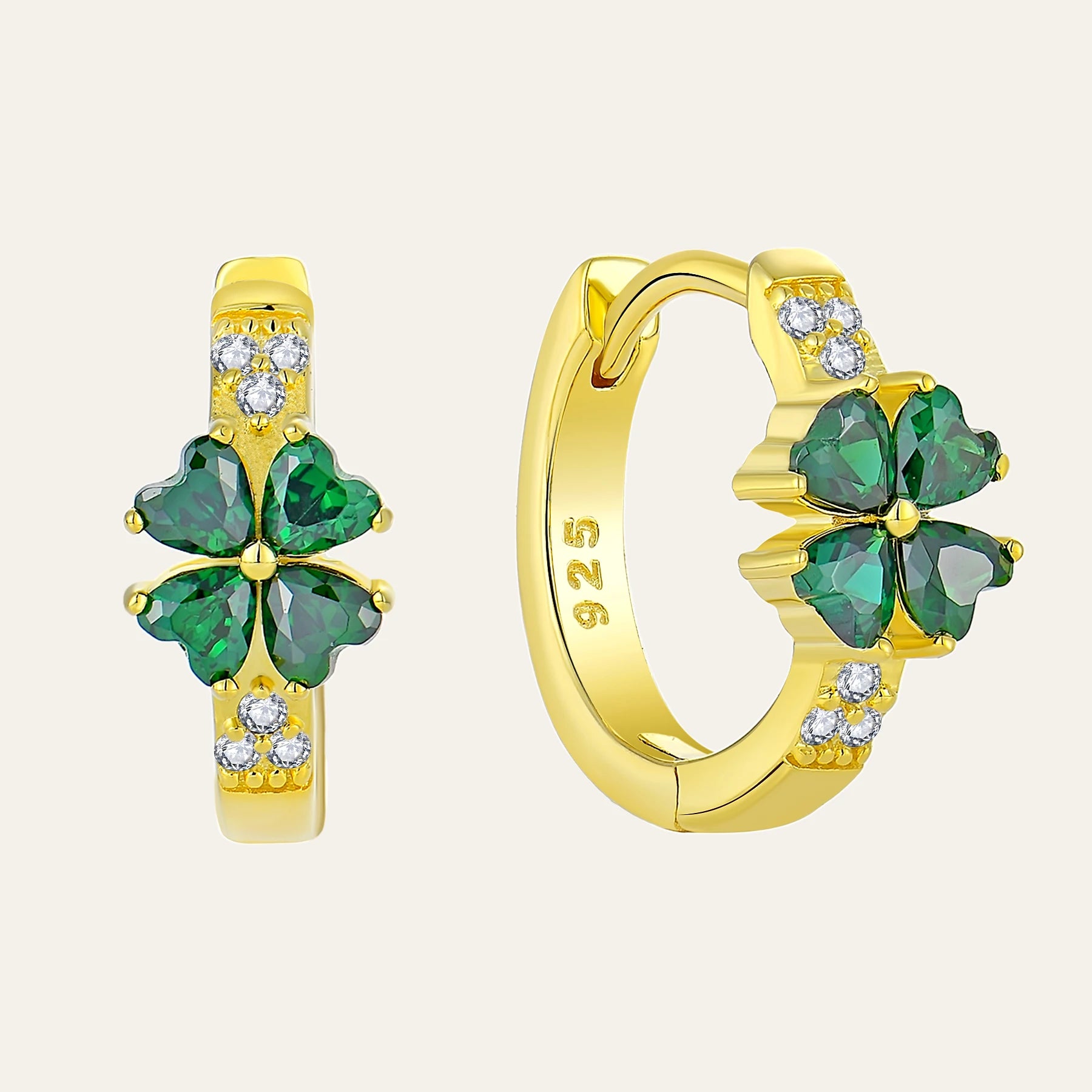 Fast Shipping Fine Jewelry 925 Silver Plain Chunky Punk Drop Hoop Earrings Jewelry Gold Plated Hoop Earrings for Women