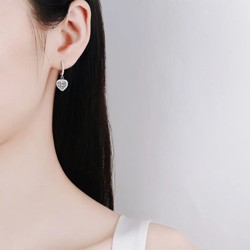 New Fashion 925 Sterling Silver Heart Cubic