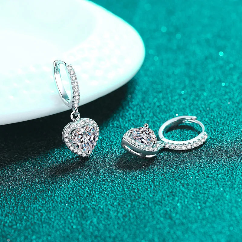 New Fashion 925 Sterling Silver Heart Cubic