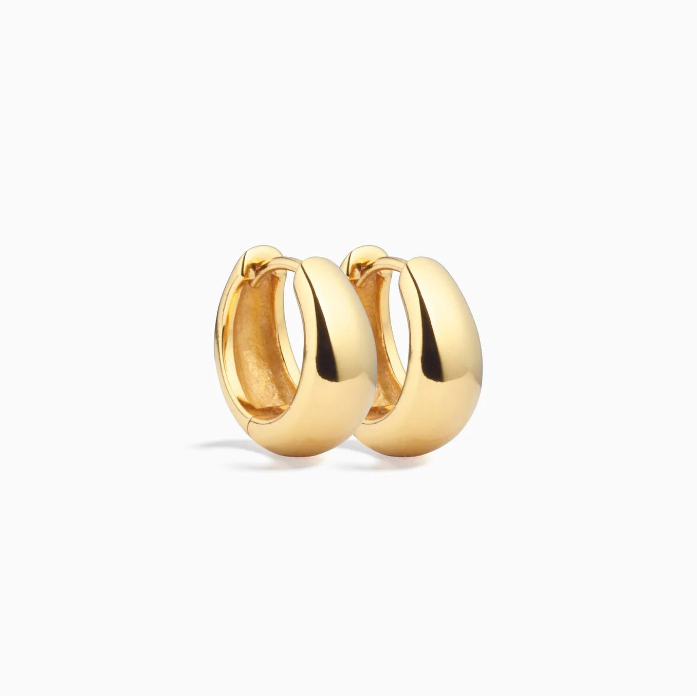 Gemnel Manufacture 14K&18K Gold Vermeil Huggies 925 Sterling Silver Plated Bold Hoop Earrings