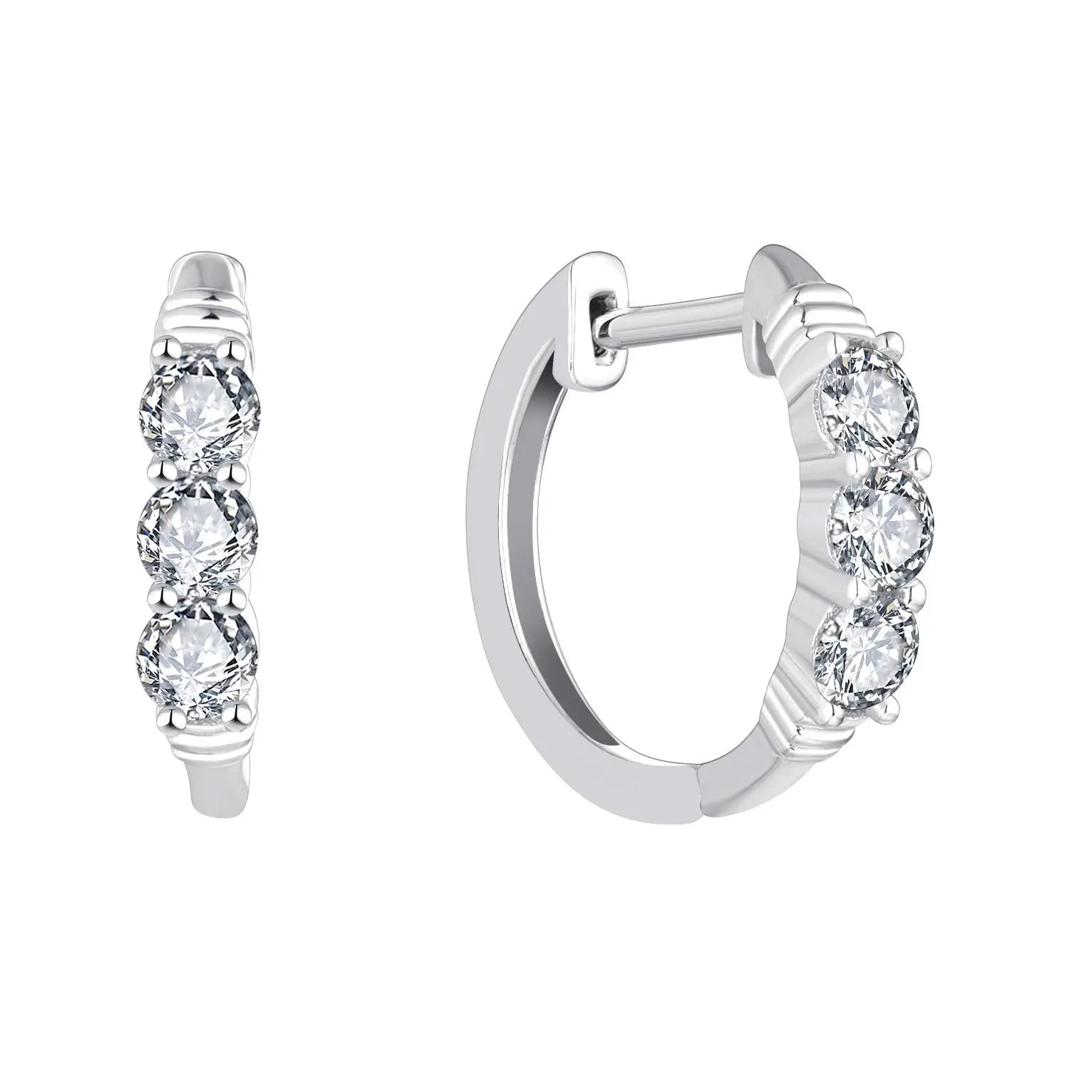 Fast Shipping Fine Jewelry 925 Silver Plain Chunky Punk Drop Hoop Earrings Jewelry Gold Plated Hoop Earrings for Women