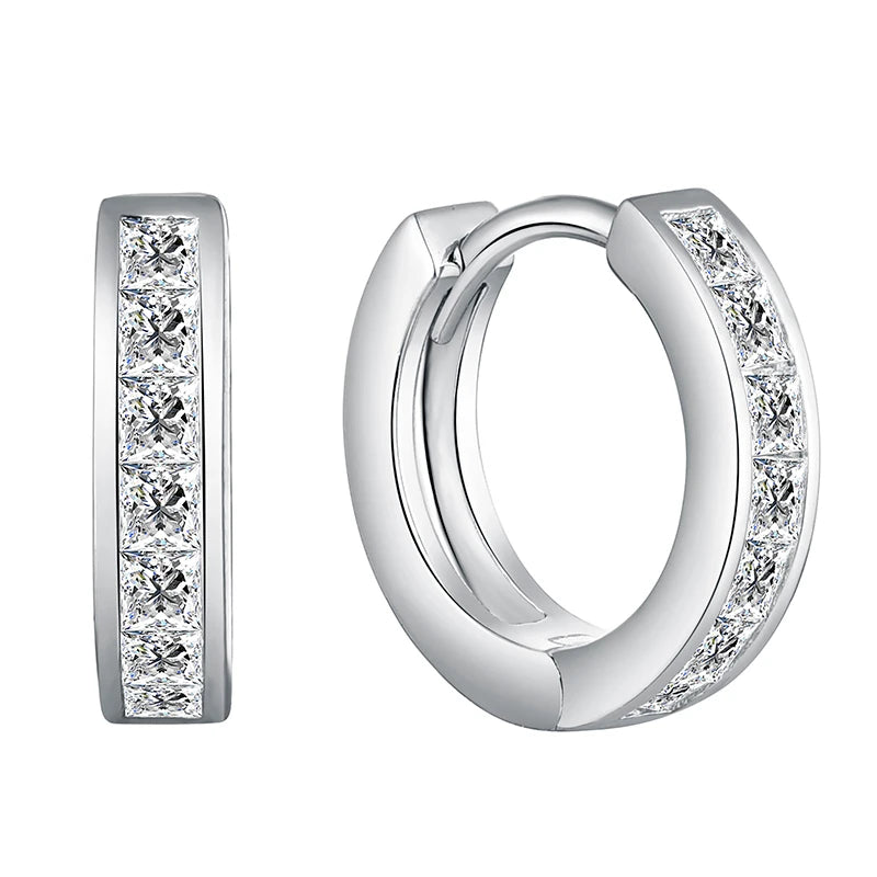 Fast Shipping Fine Jewelry 925 Silver Plain Chunky Punk Drop Hoop Earrings Jewelry Gold Plated Hoop Earrings for Women