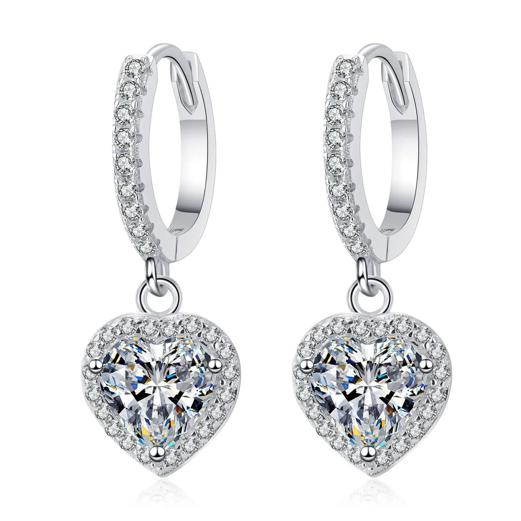 New Fashion 925 Sterling Silver Heart Cubic