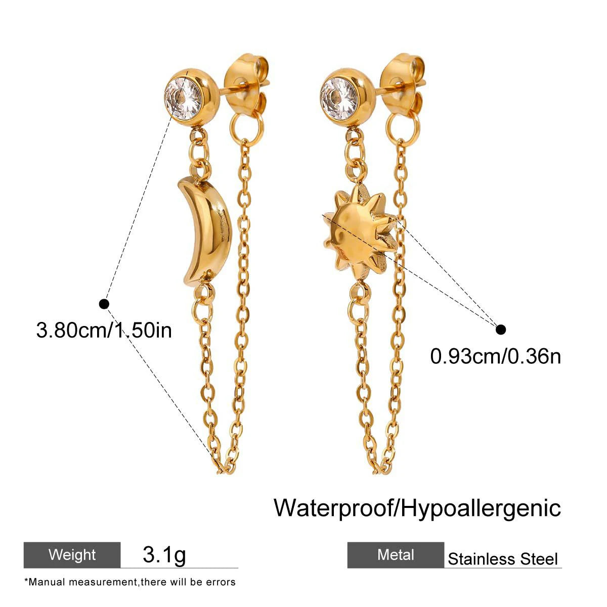 N&S Women's 18K Gold Plated Stainless Steel Drop Earrings