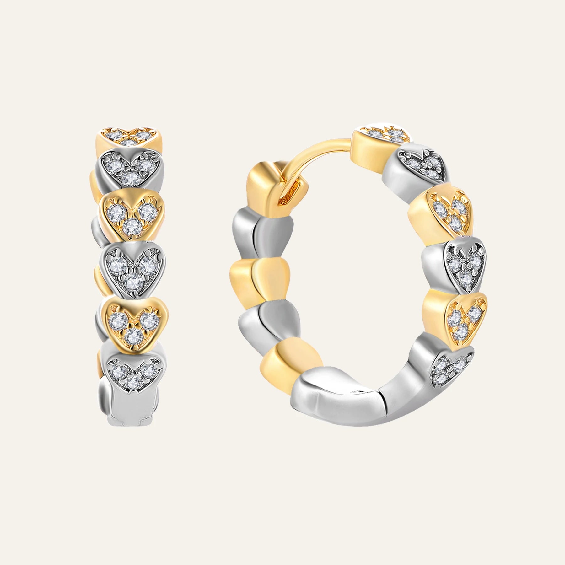 Fast Shipping Fine Jewelry 925 Silver Plain Chunky Punk Drop Hoop Earrings Jewelry Gold Plated Hoop Earrings for Women