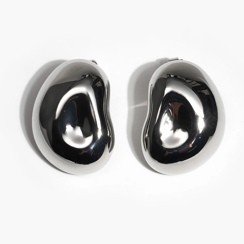 New Arrival Fashion Jewelry Irregular Geometric Earrings Gold/Silver Gloss Gold Chunky Earrings